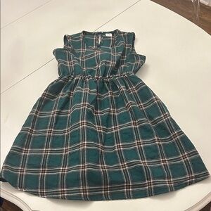 Source Unknown Green Plaid Casual Kids Dress